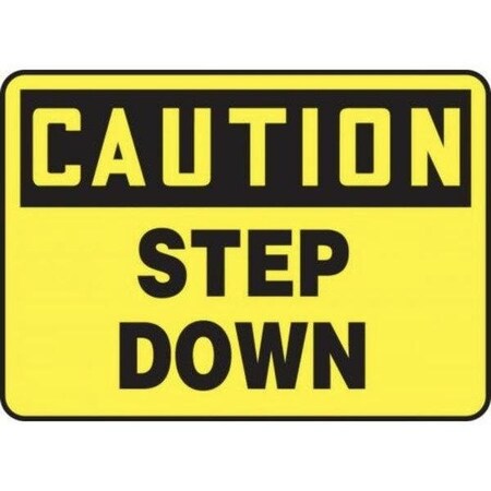 Accuform OSHA CAUTION SAFETY SIGN STEP DOWN FRMSTF650VA FRMSTF650VA